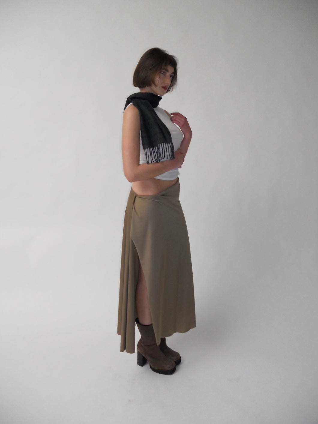 Camel Drape Skirt